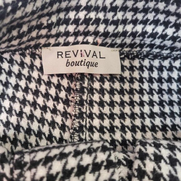 2550 Revival Boutique Black/White Houndstooth Women's Shorts Size Small - Picture 6 of 6
